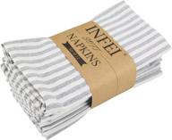 🍽️ striped cotton dinner napkins for food service equipment & supplies by infei логотип