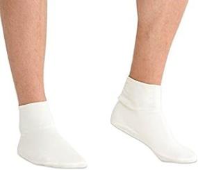 img 4 attached to 🧦 Cottonique Latex-Free Organic Cotton Booties for Adults (2 Pairs/Pack): Gentle and Sustainable Footwear