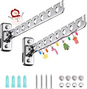 img 4 attached to 🧺 Stainless Steel Wall Mount Laundry Hanger Rack | Clothes Hooks with Swing Arm | Laundry Room Clothes Organizer | Folding Hanger Dryer Rack | Set of 2