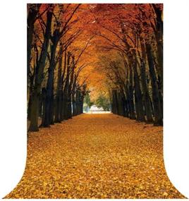 img 4 attached to 🍁 Funnytree 6x8ft Maple Leaves Photography Backdrop: Vibrant Autumn Yellow Tunnel Scenery for Stunning Seasonal Photoshoots