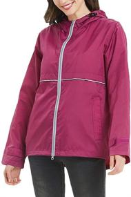 img 3 attached to Mywu Windbreaker Outdoor Lightweight Raincoats Women's Clothing