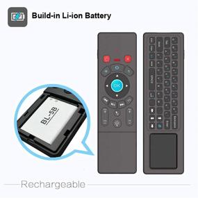 img 2 attached to 🔥 Versatile RGB Backlit Air Remote Mouse: Mini Wireless Keyboard Touchpad - T6 Handheld Control for Android TV Box, Windows PC, Mac Mini, Smart Projector, HTPC & More!