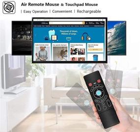 img 1 attached to 🔥 Versatile RGB Backlit Air Remote Mouse: Mini Wireless Keyboard Touchpad - T6 Handheld Control for Android TV Box, Windows PC, Mac Mini, Smart Projector, HTPC & More!