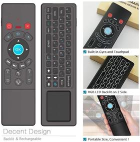 img 3 attached to 🔥 Versatile RGB Backlit Air Remote Mouse: Mini Wireless Keyboard Touchpad - T6 Handheld Control for Android TV Box, Windows PC, Mac Mini, Smart Projector, HTPC & More!