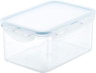 🔒 locknlock purely better tritan container: 37oz clear rectangle food storage bin логотип