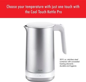 img 3 attached to 🔥 Premium Silver Stainless Steel Electric Kettle Pro - ZWILLING Enfinigy 1.56-qt Cool Touch Tea Kettle