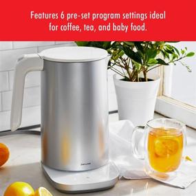 img 2 attached to 🔥 Premium Silver Stainless Steel Electric Kettle Pro - ZWILLING Enfinigy 1.56-qt Cool Touch Tea Kettle