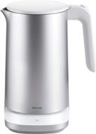 🔥 premium silver stainless steel electric kettle pro - zwilling enfinigy 1.56-qt cool touch tea kettle logo