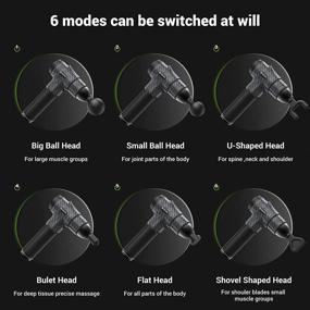 img 1 attached to 💪 Массажный пистолет Aerlang для атлетов - Массажер для глубокого тканевого массажа для снятия боли и расслабления спины. 20 регулируемых интенсивностей, 6 насадок для массажа и удобный кейс в комплекте!