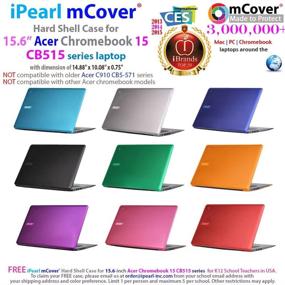 img 3 attached to 🔴 Красный чехол mCover Hard Shell для ноутбука Acer Chromebook 15 CB515 Series 15,6" - Не совместим с более старыми моделями C910 / CB5-571 / CB3-531 Series - Защита ноутбука