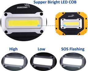img 3 attached to 🔦 Sunzone Portable LED Work Light: Super Bright COB Flood Lights for Outdoor Camping, Car Repairing, and Workshop – Waterproof & Battery Included