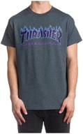 🔥 men's clothing - thrasher flame t shirt (small, heather) - shirts logo