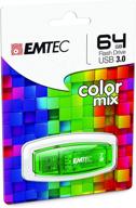 emtec c400 64 гб usb 2.0 флеш-накопитель - серия candy ii (зеленый) логотип