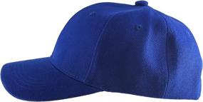 img 2 attached to 🧢 Blank Kids Youth Baseball Hat with Adjustable Hook and Loop Closure - TOP HEADWEAR