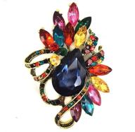 💎 selovo leaf rhinestone statement brooch pin: stunning dress jewelry accessory logo