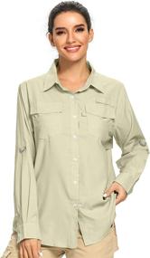 img 3 attached to 🌲 Stay Protected and Stylish with Our Women's Hiking Long Sleeve Fishing Shirt UPF 50+: Perfect for Safari Camping, Travelling, and Quick Dry Performance