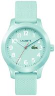 👧 lacoste kids' tr90 blue quartz watch with rubber strap - model 2030005 (size 14) logo