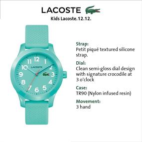img 3 attached to 👧 Lacoste Kids' TR90 Blue Quartz Watch with Rubber Strap - Model 2030005 (Size 14)