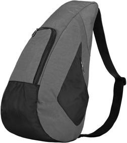 img 1 attached to 👜 Stay Comfortable on the Go with AmeriBag Healthy Back Bag® Tote Traveler Medium (Stormy Grey)