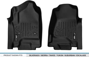 img 1 attached to MAX LINER A0136-P - Black Floor Liners for 2014-2018 Silverado/Sierra 1500, 2015-2020 2500/3500 HD, Tahoe, Yukon, Suburban, Escalade