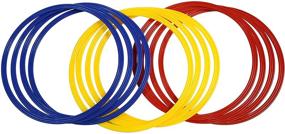 img 1 attached to 🚀 Trademark Innovations Speed and Agility Training Rings - Set of 12 - 16-Inch Diameter - With Carrycase - Multi-Colored