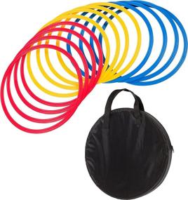 img 3 attached to 🚀 Trademark Innovations Speed and Agility Training Rings - Set of 12 - 16-Inch Diameter - With Carrycase - Multi-Colored