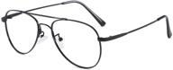 👓 soolala memory-metal frame aviator reading glasses with customized strengths logo