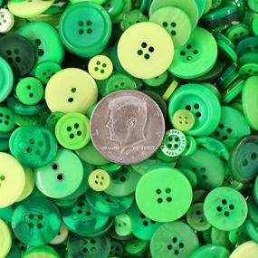 img 2 attached to 🎄 1000Pcs Green Craft Buttons for Christmas Sewing Decorations, 2 and 4 Holes Red Round Craft Resin Sewing Buttons - Suitable for Art & Crafts DIY Projects and Decor