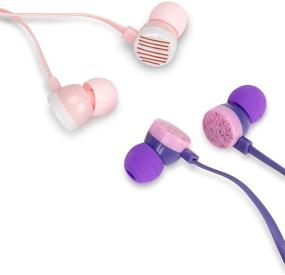 img 3 attached to Cute Kids Earbuds with Mic: Wired Headphones for School - Purple