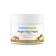 🌿 mamaearth anti-hairfall mask: himalayan-made, hypoallergenic, toxin-free with argan and avocado oil - all natural and organic logo