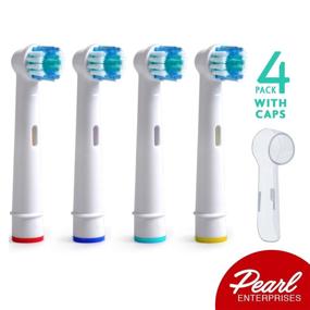 img 3 attached to 🪥 Oral B Braun Replacement Brush Heads - Pack of 4 Precision Clean Electric Toothbrush Heads incl. 4 Bonus Travel Covers