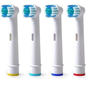 img 1 attached to 🪥 Oral B Braun Replacement Brush Heads - Pack of 4 Precision Clean Electric Toothbrush Heads incl. 4 Bonus Travel Covers