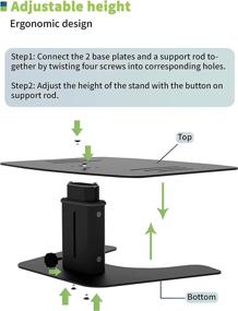 img 1 attached to 🖥️ Adjustable Height Orionstar Monitor Stand Riser – Metal Computer Holder for Desk with Easy Assembly – Office Desk Organizer and Desktop Storage – Compatible with TV and Laptop Screens up to 27 Inches – Black