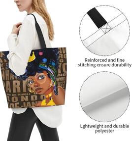 img 1 attached to EZYES African American Shoulder Lightweight Women's Handbags & Wallets in Totes