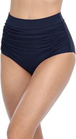 img 3 attached to 👙 Firpearl Waist-Control Shirred Tankinis for Women's Clothing