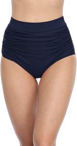 img 4 attached to 👙 Firpearl Waist-Control Shirred Tankinis for Women's Clothing