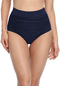 img 2 attached to 👙 Firpearl Waist-Control Shirred Tankinis for Women's Clothing