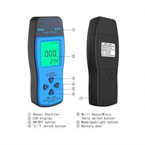 img 1 attached to 📟 Smart Sensor Digital LCD EMF Meter & Household Radiation Detector - Dosimeter Tester Counter for Accurate EMF Detection