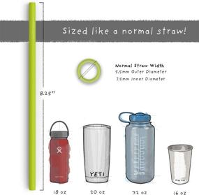 img 2 attached to 🥤 Slender Size Silicone Straws for Stainless Steel 20 oz Yeti Tumbler - BPA Free, Non-Rubber Silicon, Reusable & Safe for Kids - Flexible, Chewy, Bendy