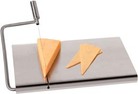 img 1 attached to 🧀 Stylish and Sturdy: Discover the Oggi Stainless Steel Cheese Cutting Board with Wire