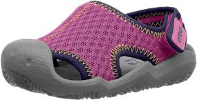 img 4 attached to Кроссовки для детей Crocs Swiftwater Sandal: идеальная обувь для мальчиков для прогулок по песчаному пляжу.