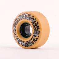 🐆 moxi skates - trick wheels - roller skate wheels - 4 pack of 55mm 97a wheels, leopard print logo