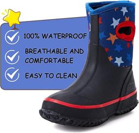 img 3 attached to 👞 PENNYSUE Neoprene Toddler Boots: Shoes for Girls and Boys