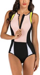 img 3 attached to SEBOWEL Sleeveless Surfing Swimwear Swimsuit