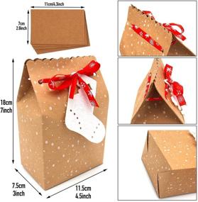 img 3 attached to 🎁 Christmas Gift Bags Bulk - 24 Pack of Premium Xmas Party Supplies for Goodies