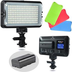 img 4 attached to 💡 VILTROX VL-162T CRI95+ Светодиодный видео свет с переносной фото-панелью, подходит для камеры, зеркального фотоаппарата и видеокамеры, регулируемая яркость, комплект включает батарею, зарядное устройство, высокую яркость, двухцветный 3300K-5600K, белый фильтр и ЖК-дисплей.