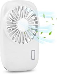 img 4 attached to 🔌 Portable Fan, Mini Pocket Fan with 2 Speed Adjustable, Small Handheld Camera-Style Personal Fan USB Rechargeable or Battery Powered, for Travel, Camping, and Outdoor Activities (White)