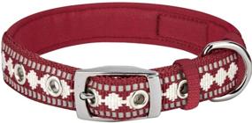 img 1 attached to 🐾 Soft & Safe 3M Reflective Jacquard Neoprene Padded Dog Collars in 9 Vibrant Colors by Blueberry Pet