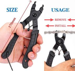 img 1 attached to 🚲 Ponwec Bicycle Chain Tools Set with Chain Hook, Chain Cutter, Bike Link Plier, Chain Wear Indicator Tool, and 3 Pairs of Bicycle Missing Links - Road and Mountain Bike Chain Repair Tools Suitable for All Bike Chain Models