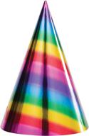🎉 24 count rainbow foil party hats logo
